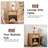 Set Of 2 Farmhouse Rattan Nightstands, Boho Bedside Tables With Drawer And Open Storage, Cane Accent Side Tables, OAK-825229390-825229389