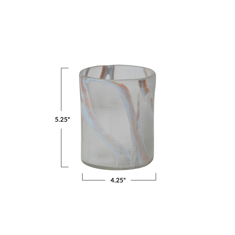 Vase en verre texturé