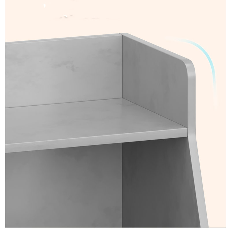 5-cubby Kids Bookshelf And Bookcase For Boys And Girls, Gray