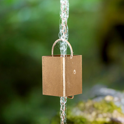 Rain Chain Rain Chain For Gutters  Copper Rain Chain Cups To Replace Gutter Downspout  Divert Water  9 Cups