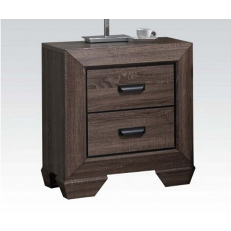 Longnecker Nightstand In Weathered Gray Grain