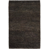 Urbana Hand Knotted Modern Area Rug in Dark Gray