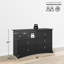 Commode double compacte à 6 tiroirs de 48 po de largeur Wahhaj-54645481