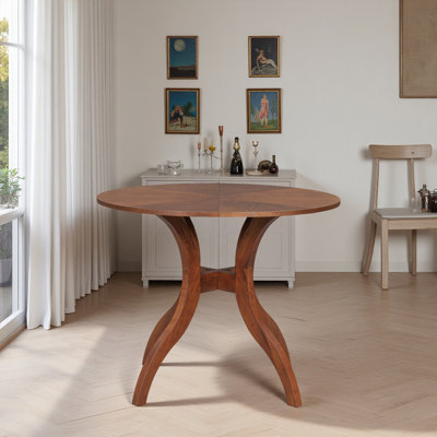 Round Dining Table 39.4" – Traditional Solid Wood Legs, Timeless Elegance,