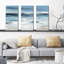 Long Beach - Ensemble de 3 peintures sur toile tendue-1846513414