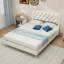 Structure de lit double beige, structure bien conçue, convenant au matelas commun, idéale pour les hôtes et pour un usage personnel beige, taille, d'ingénierie, sommeil, tête de lit, attrait, espace