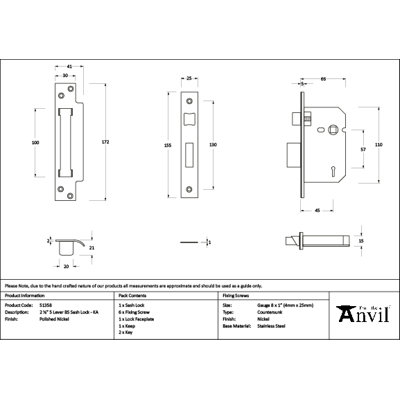 Lever BS Sash Lock