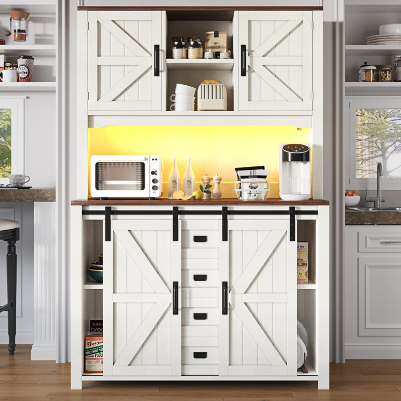 175cm Kitchen Pantry, White