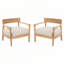 Fauteuil de patio extérieur en bois d'acacia