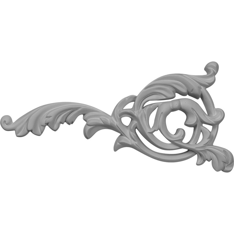 4.125'' H x 7.75'' W x 0.75'' D Urethane Onlay Scroll