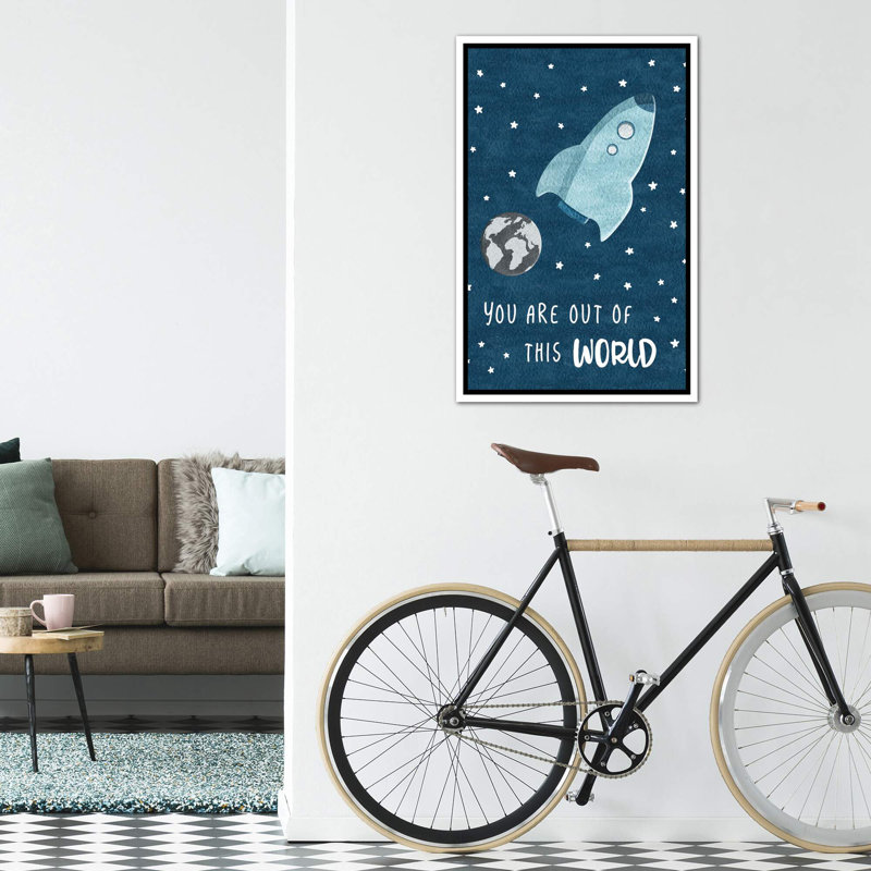 « out of the world », art, H 26 po x l 18 po x P 1,5 po, Toile blanche encadrée