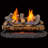Duluth Forge Ventless Dual Fuel Gas Log Set, Split Oak, 33,000 BTU, Remote Control-55932197
