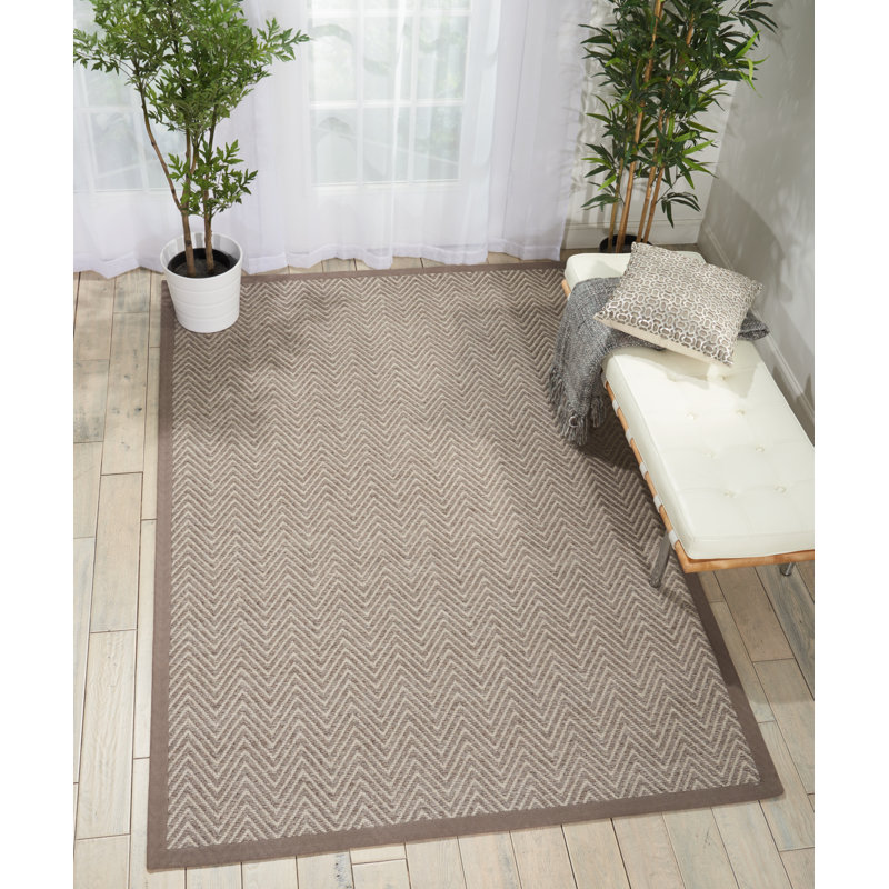 Tapis brun foncé fait à la main Uleena, Rectangle 8 pi x 10 pi