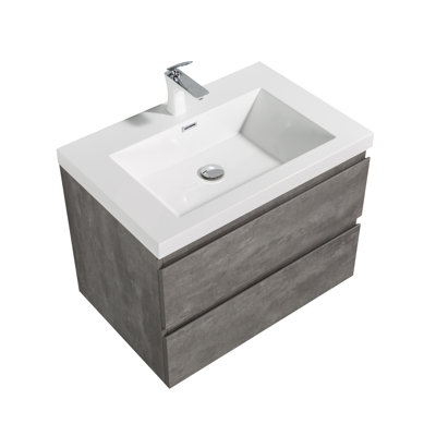 Cono 29.5" Wall-Mounted Single Bathroom Vanity Set