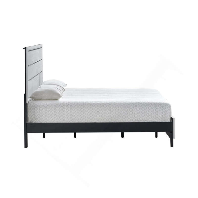 Lit Glasgow G04390A-QB (matelas non inclus), Blanc, Très grand lit