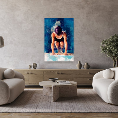 Art mural dauphin contemporain