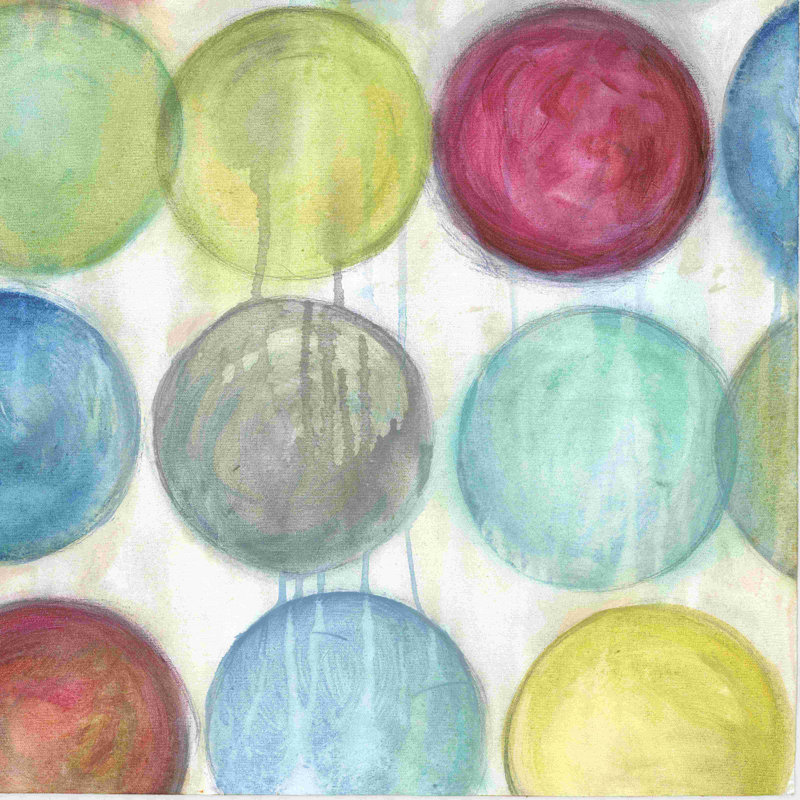 Carré tacheté - peinture sur toile tendue, H 30 po x l 30 po