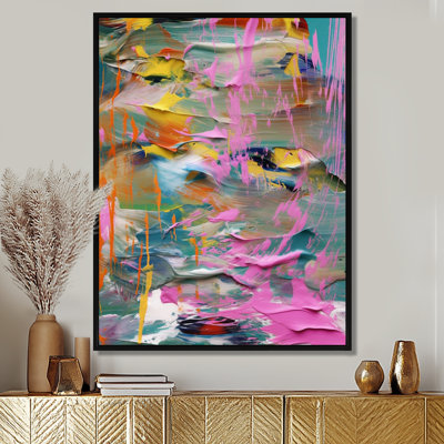 «Miami Sunset Celebration I», art mural abstrait