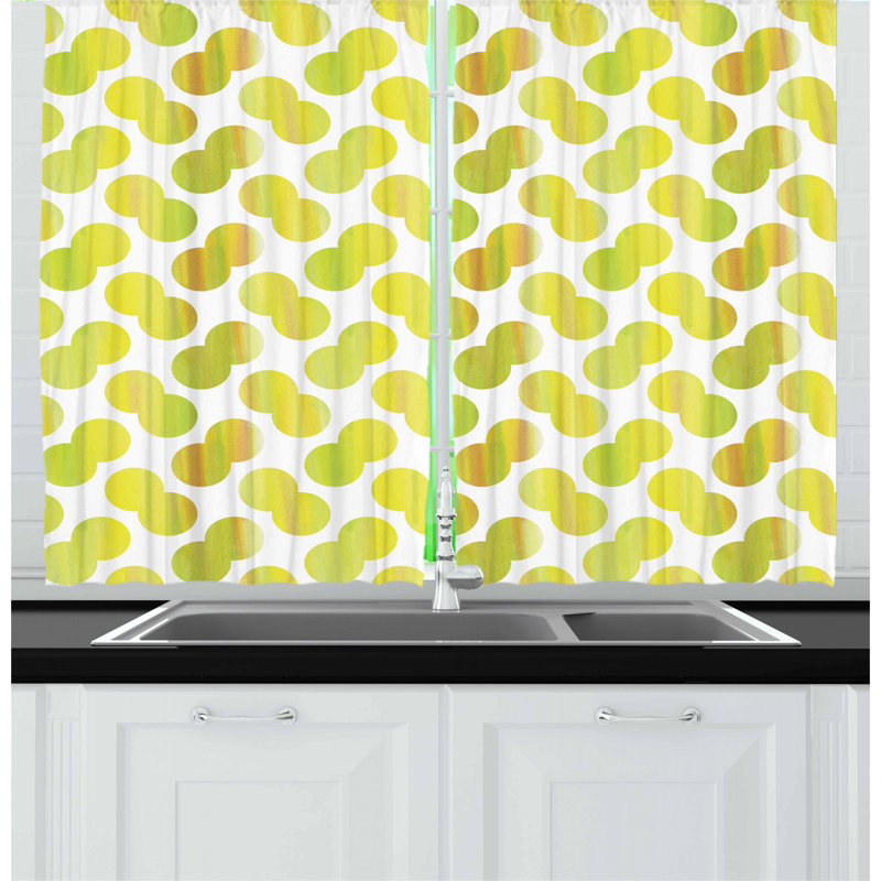 Geometric Tailored Kitchen Curtain