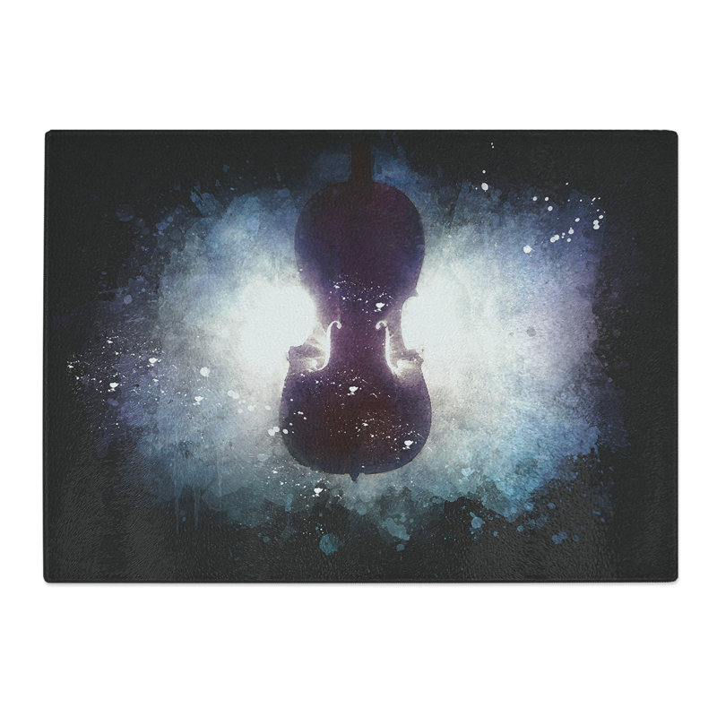 Tempered Glass Submerged Cello Chopping Board, 20 cm x 28.5 cm