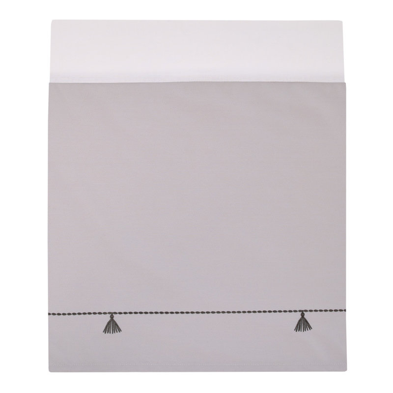 NoJo Together is Better White, Gray, and Taupe Stripes and Dots 4 Piece Nursery Crib Bedding Set 