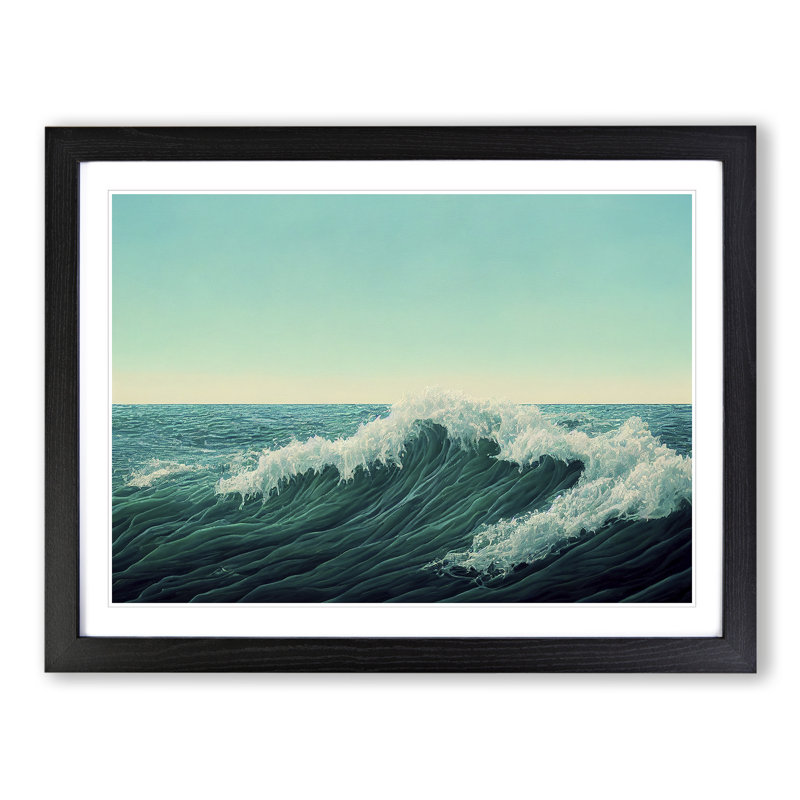 XH1022-6319X Movement Of The Ocean Vol.2 - Single Picture Frame Print, Black , 34cm H x 46cm W x 2cm D