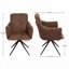Ensemble de 2 chaises de bureau rembourrées pivotantes-1399643164