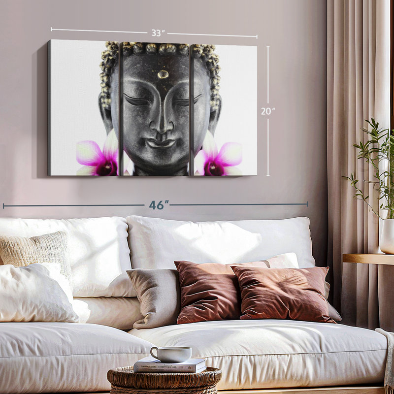 Buddha Orchids, reproduction sur toile, H 20 po x l 33 po x P 1,25 po
