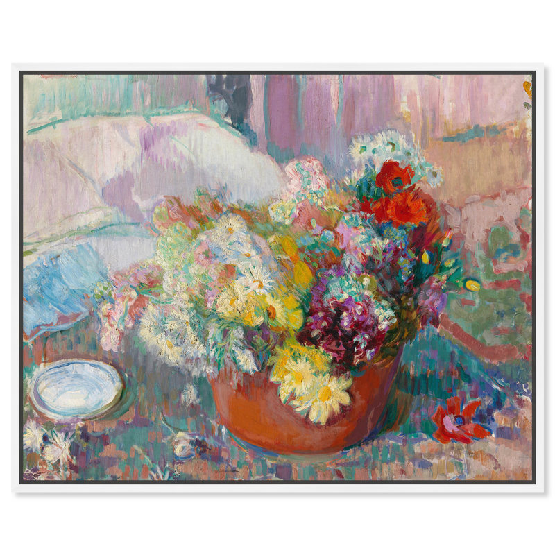 Magnus Enckell, art mural ferme de 1913 par Art Remedy, Cadre blanc, H 31 po x l 37 po