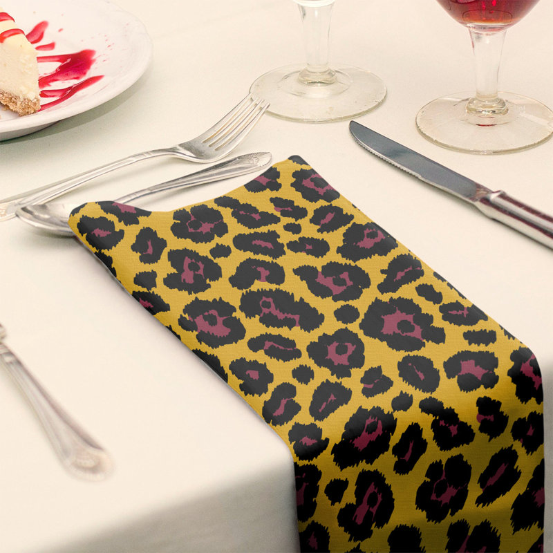 Serviette de table en coton Arizona, Jaune / rouge, 10 po x 10 po