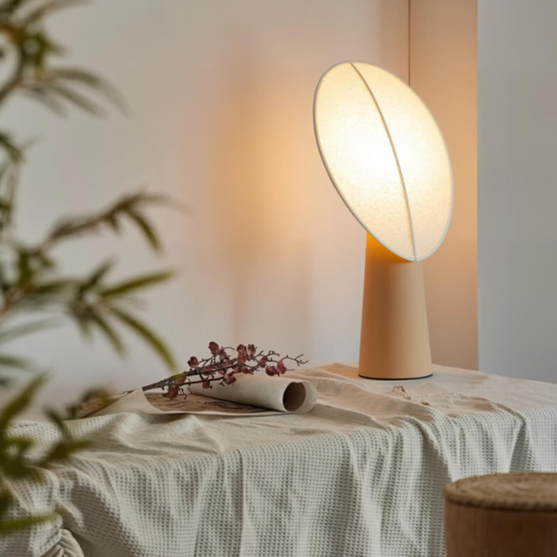 Lampe de chevet 14 po en bois pour salon contemporain