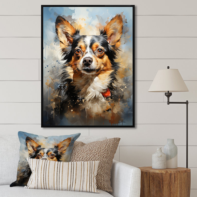 Chihuahua Charisma I sur impression sur toile, Cadre flottant noir, H 44 po x l 34 po