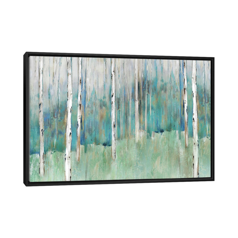 Foothills I par Isabelle Z - reproduction d'art, H 40 po x l 60 po x 1,5 po, Toile avec cadre noir