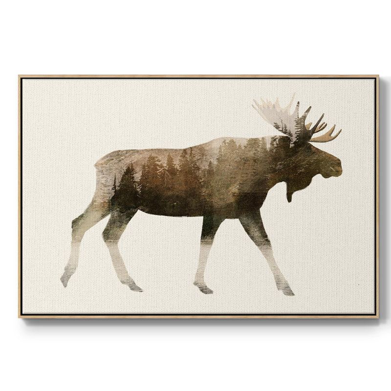 " The Wilderness III ", Natural Framed Canvas, 27" H x 41" W x 2" D