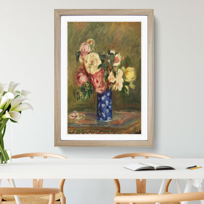 A Bouquet of Roses by Pierre-Auguste Renoir - Picture Frame Painting