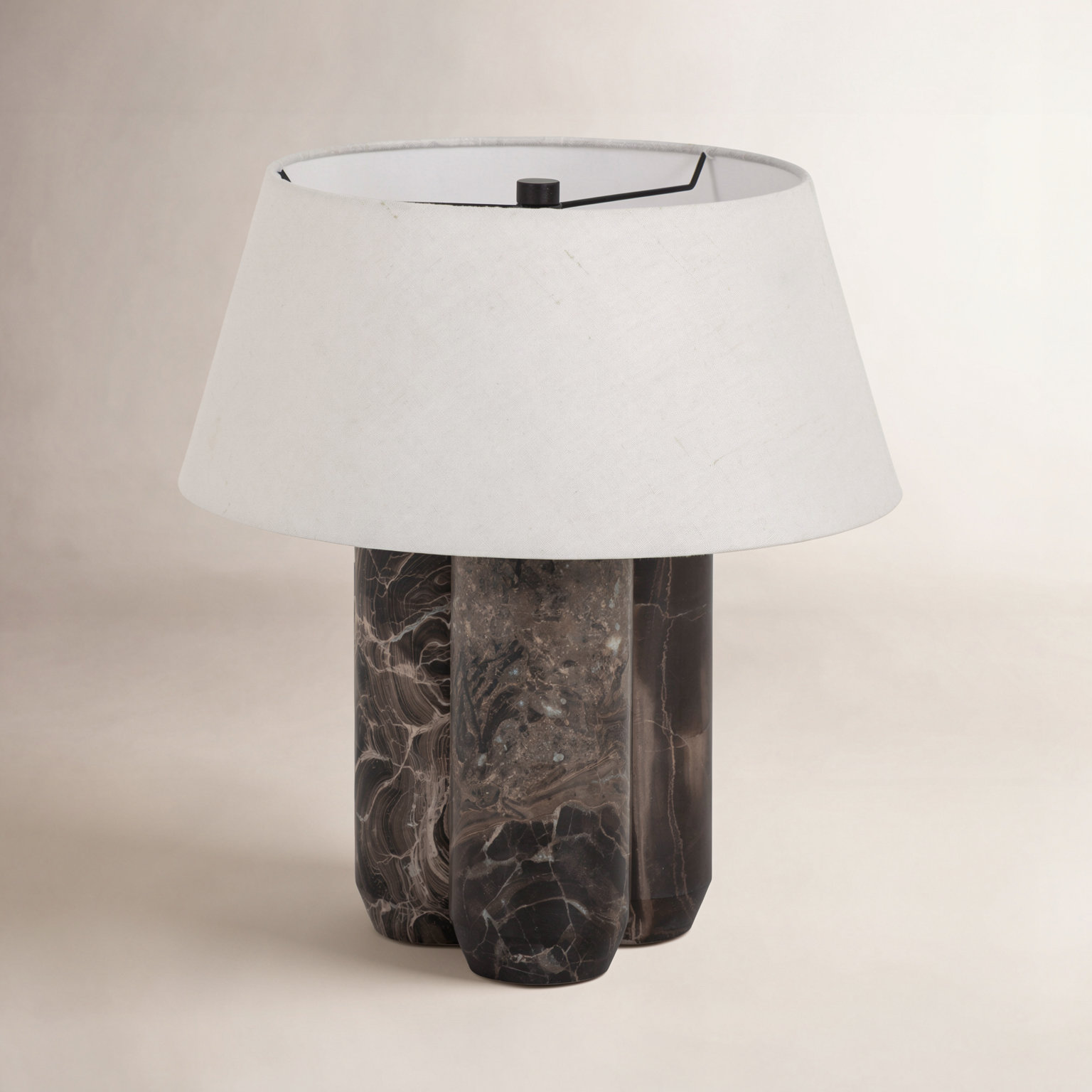 Bremen Table Lamp, Rocky Brown Marble