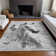 Machine Washable Indoor/Outdoor Cinead ACN1719 Gray Rug