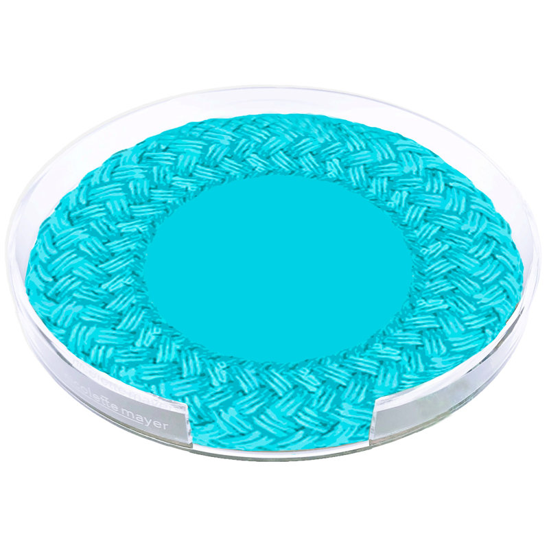 Raffia Summerfield Blue Acrylic Round Placemat Tray