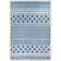 Ramveer Geometric Ivory/Blue Reversible Indoor/Outdoor Area Rug