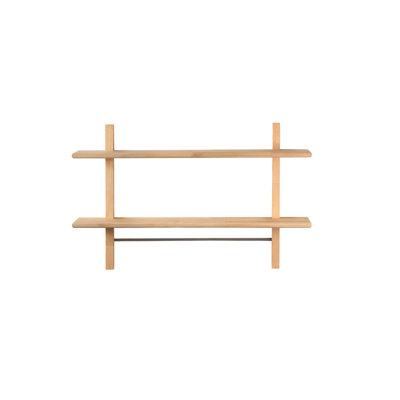 2 Piece Tiered Shelf with Hooks