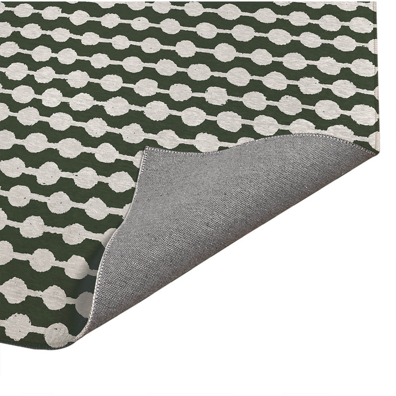 Dot Tied Lightweight Non-Slip Kitchen Mat, Rectangle 3' x 5', Chimichurri