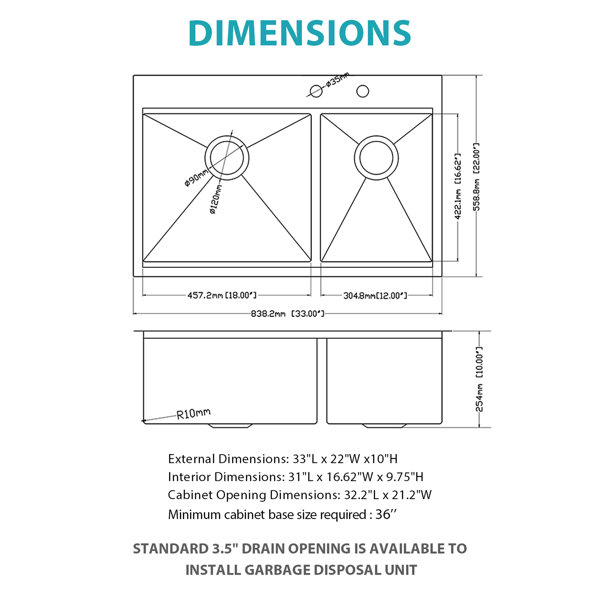 Dimensions du produit