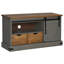 TV Cabinet HALDEN With Sliding Door 110X40x60 Cm Solid Wood-663610731