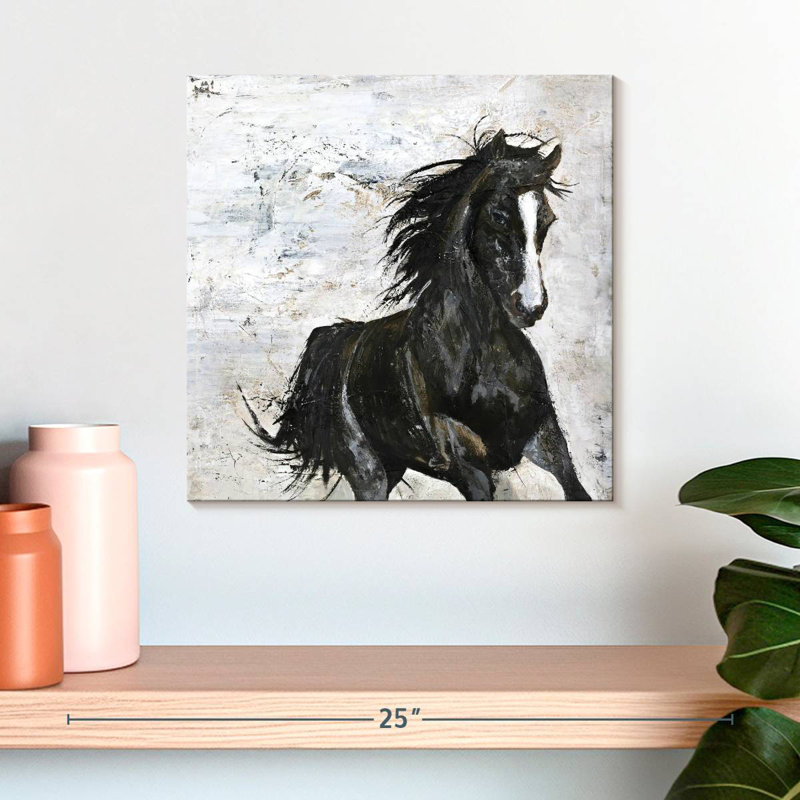 Cheval sauvage Crowle I, H 16 po x l 16 po