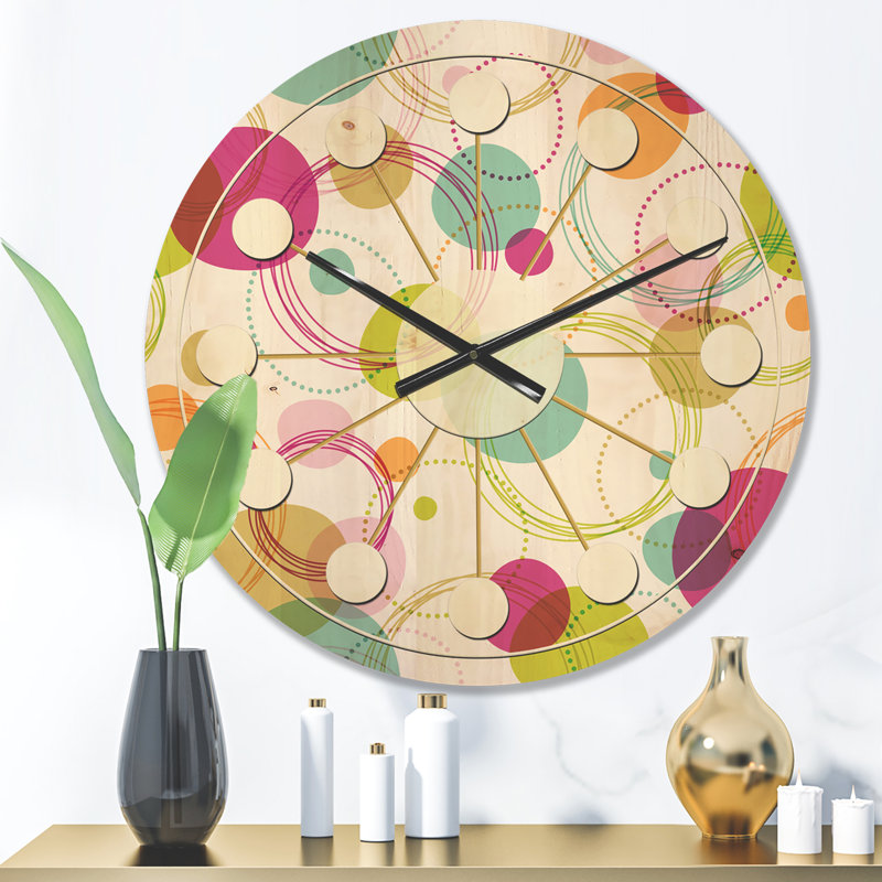 Horloge murale circulaire en bois II, Moyen