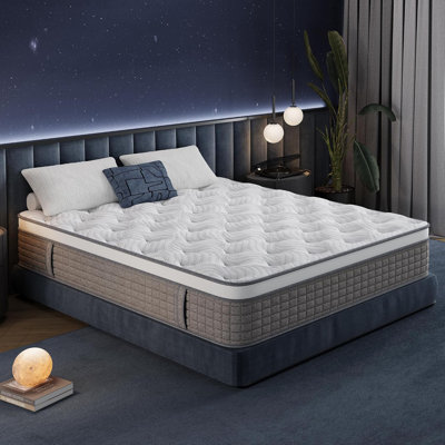 12" Medium Firm Mattress With Memory Foam, Single Pocket Coils For Superior Motion Isolation & Edge Support, Certipur-Us Certified