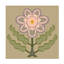 «Graphic Folk Flower III» sur toile-1870884000