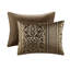 Édredon pour lit double / grand 6 pièces -, motif, coussins lavables double / grand, matériau, motif de feuille, jeté à la machine