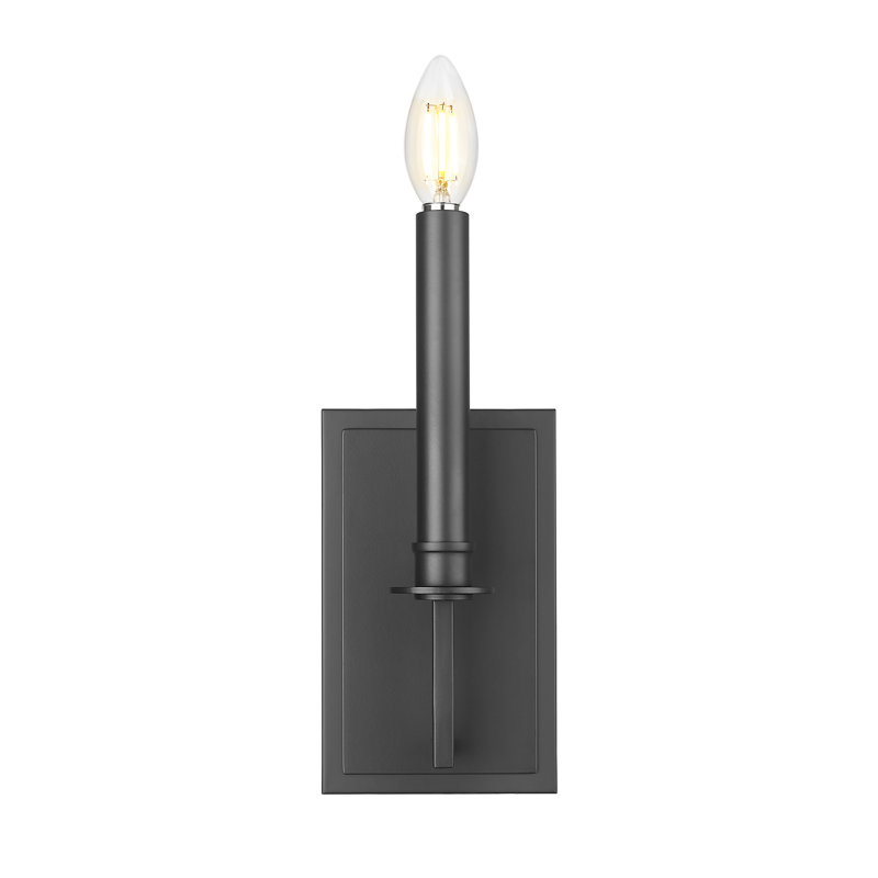 11 inch Matte Black 1 Light Wall Sconce