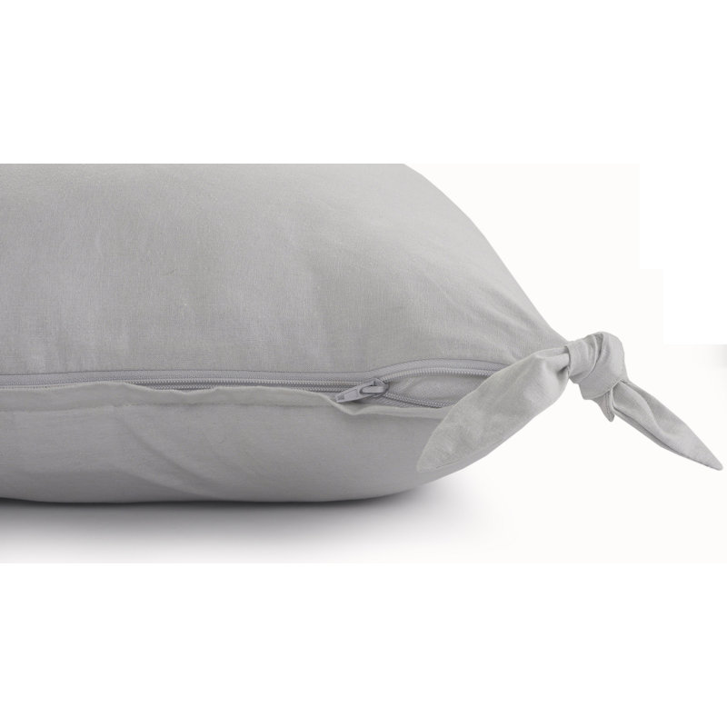 Coussin en coton Amrita, Gris clair, Housse de coussin seulement - sans coussin